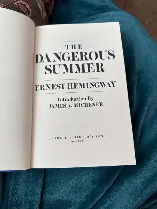 The Dangerous Summer by Ernest Hemingway - 1985 First Edition Hardcover with Dus - Picture 3 of 4